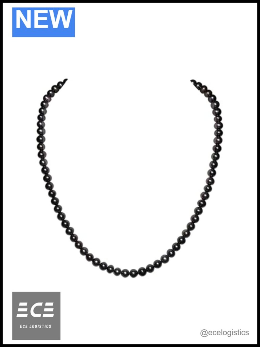 Freshwater Pearl Strand Necklace 18 Inch Silk Knotted 925 Sterling Silver Clasp